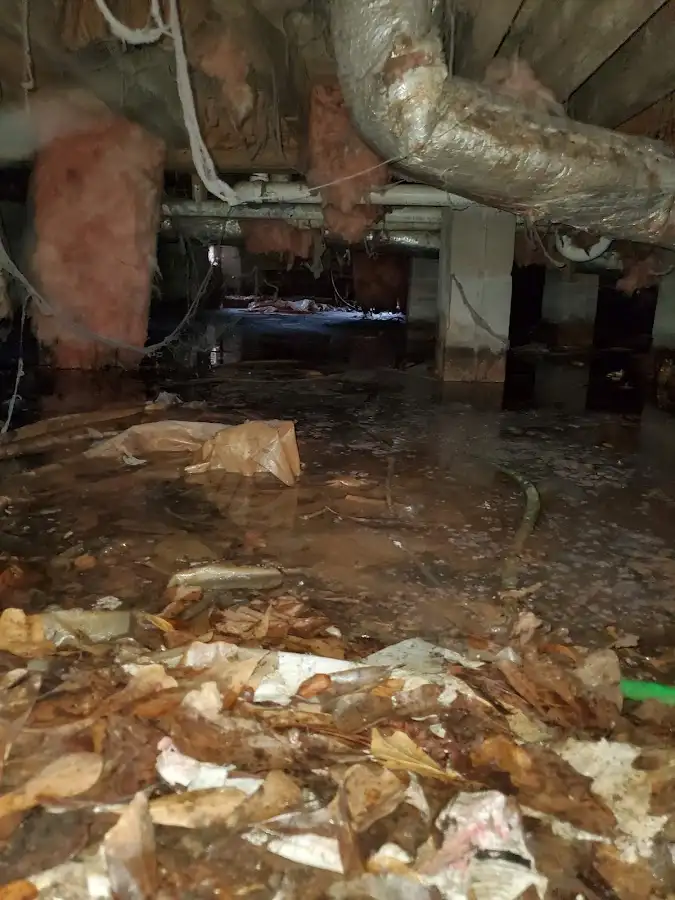 Crawl space flood assessment for Commercial Water Damage Restoration in Gun Barrel City